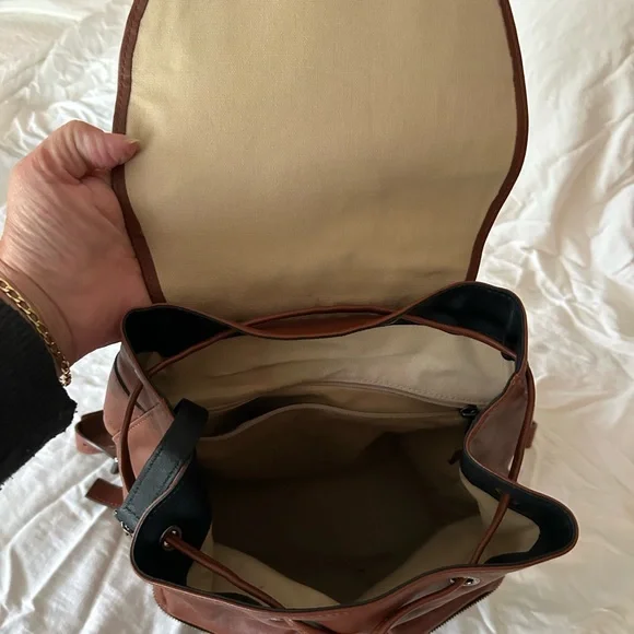 Longchamp 3D Cognac Brown Leather Backpack - Picture 10 of 10